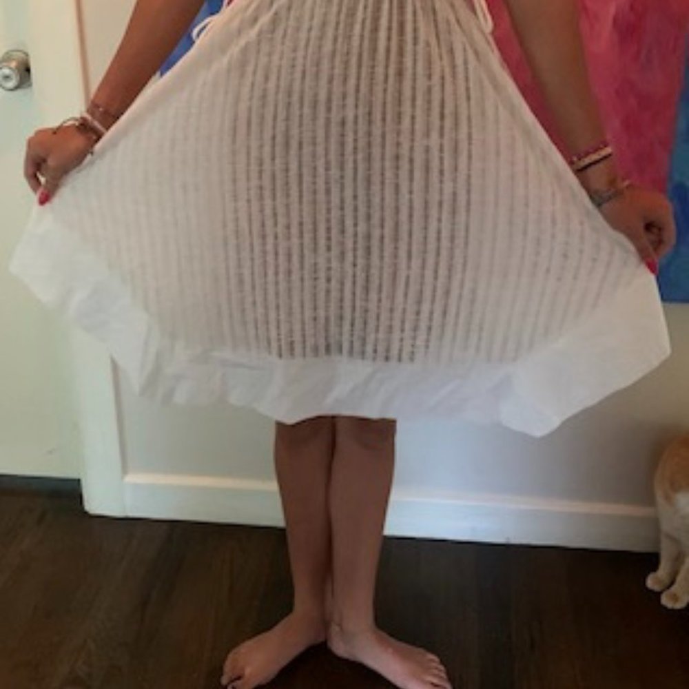 Off-White dress with nude sheath